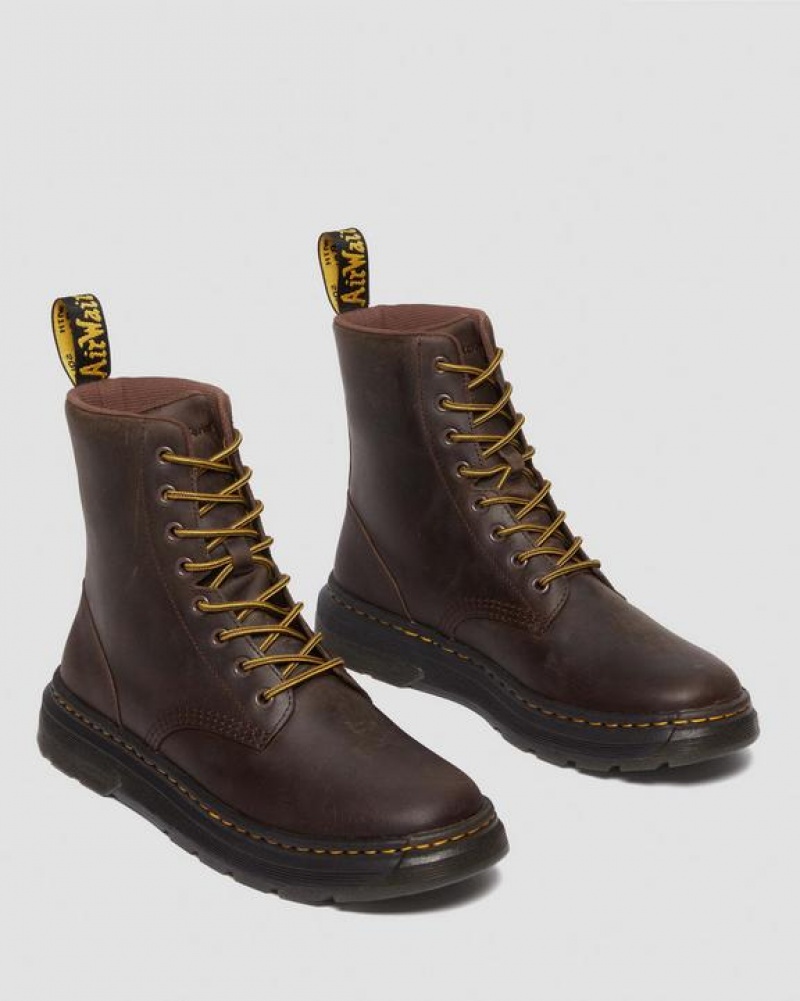 Dr Martens Crewson Crazy Horse Læder Everyday Støvler Dame Mørkebrune | Danmark_Dr57505