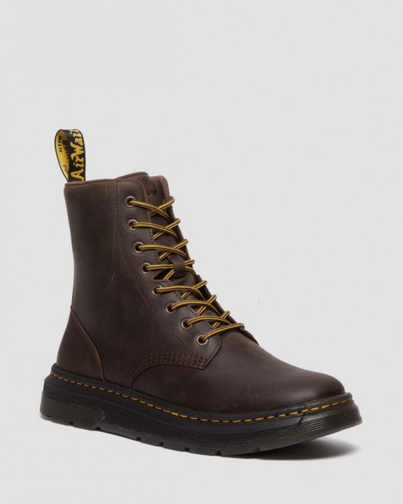 Dr Martens Crewson Crazy Horse Læder Everyday Støvler Dame Mørkebrune | Danmark_Dr57505