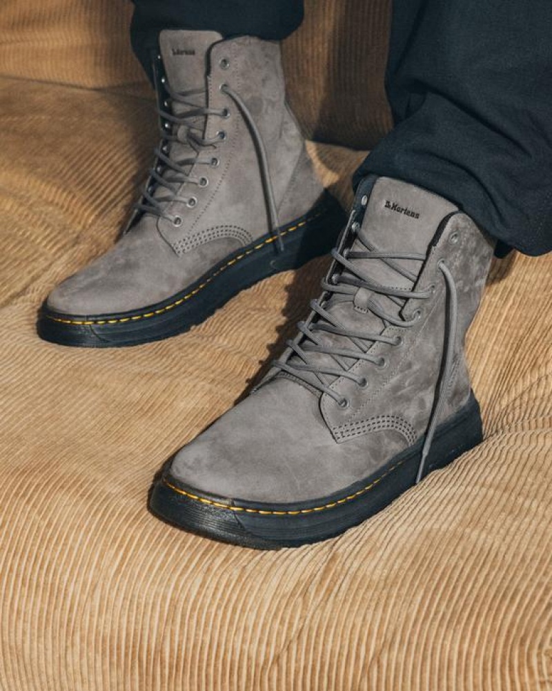 Dr Martens Crewson Nubuck Læder Everyday Støvler Dame Grå | Danmark_Dr46522