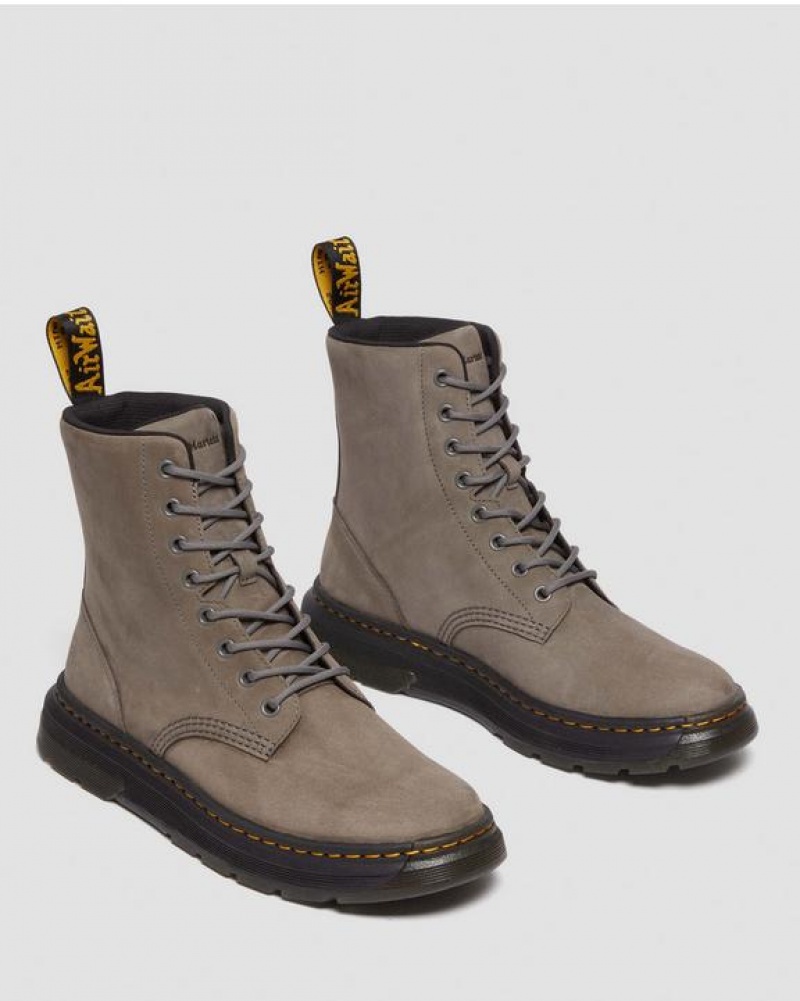 Dr Martens Crewson Nubuck Læder Everyday Støvler Dame Grå | Danmark_Dr46522