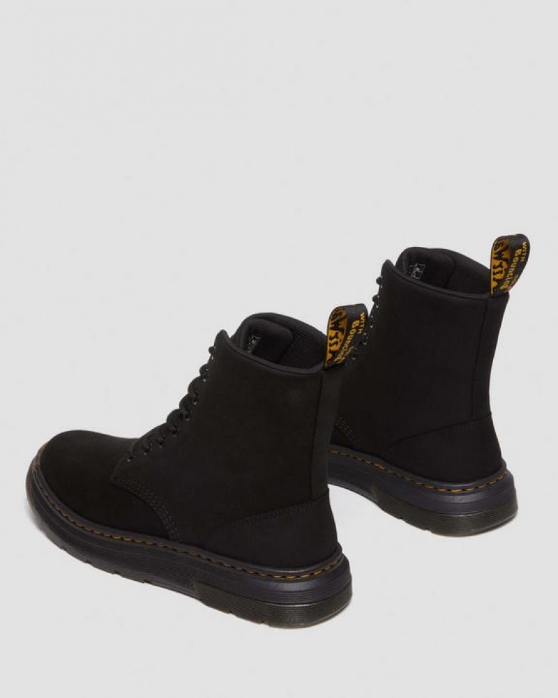 Dr Martens Crewson Nubuck Læder Everyday Støvler Herre Sort | Danmark_Dr87129