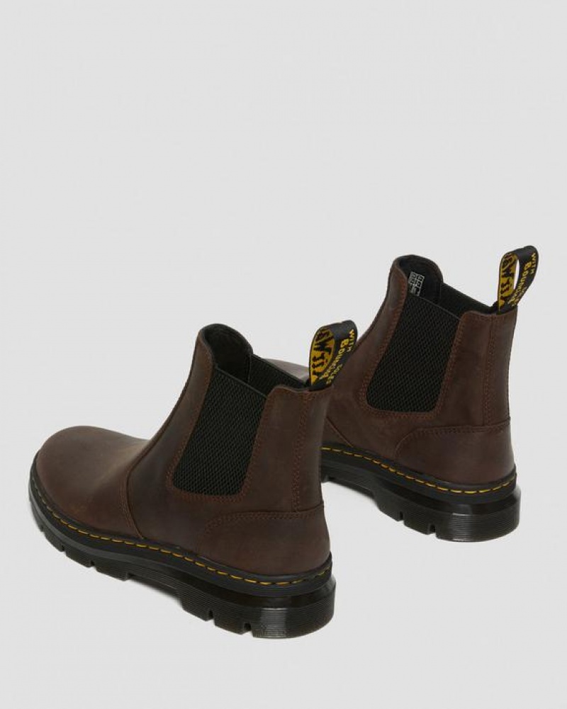 Dr Martens Embury Crazy Horse Læder Casual Støvler Dame Brune | Danmark_Dr79688