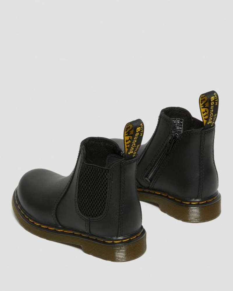 Dr Martens Infant/Toddler 2976 Softy T Læder Chelsea Støvler Børn Sort | Danmark_Dr19796