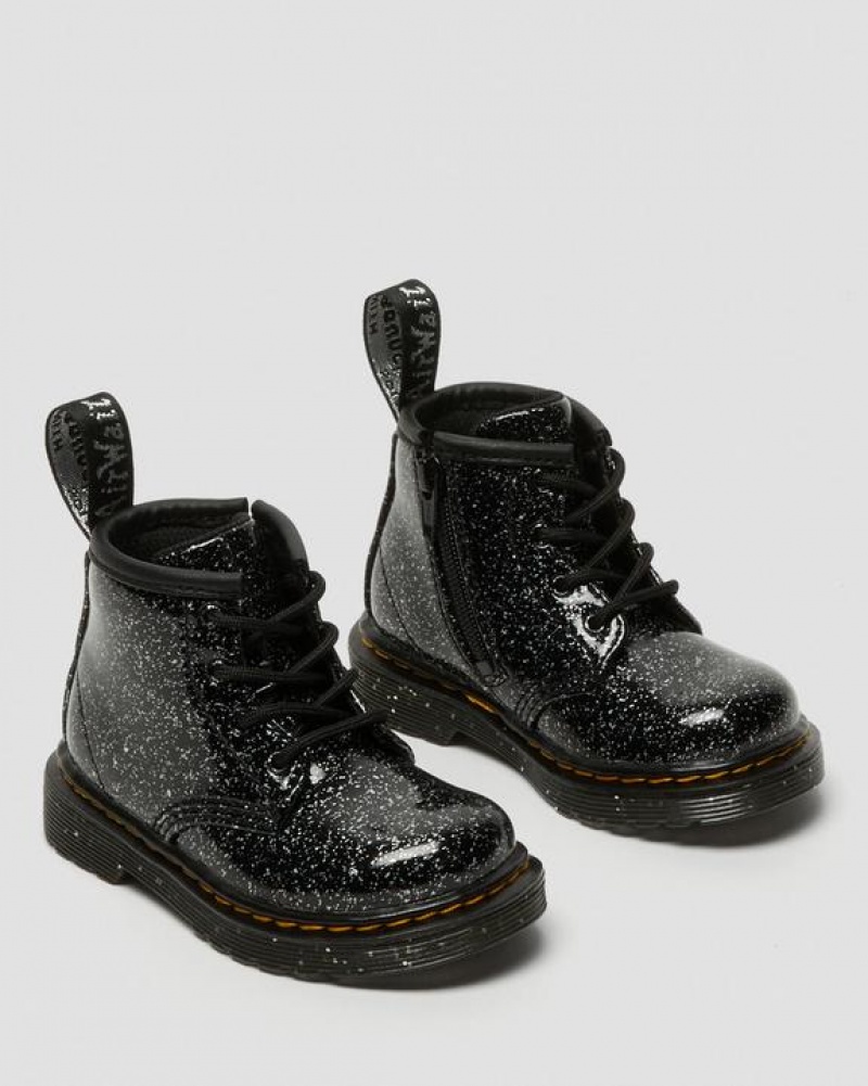 Dr Martens Infant 1460 Glitter Ankle Støvler Børn Sort | Danmark_Dr24898