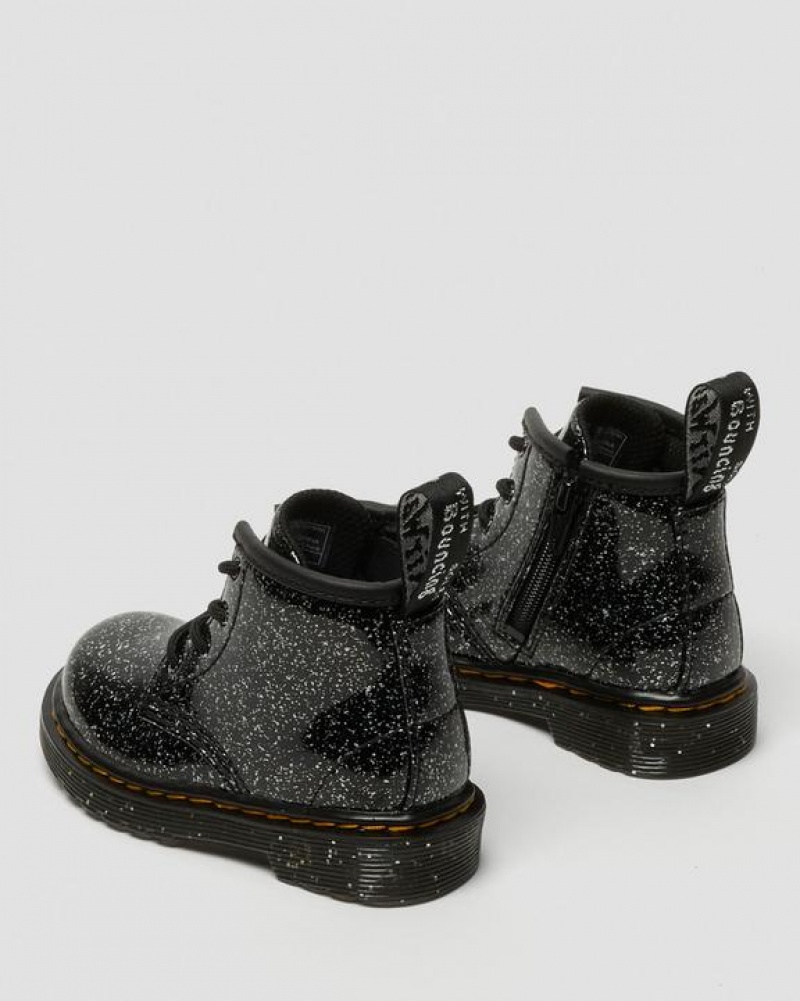 Dr Martens Infant 1460 Glitter Ankle Støvler Børn Sort | Danmark_Dr24898