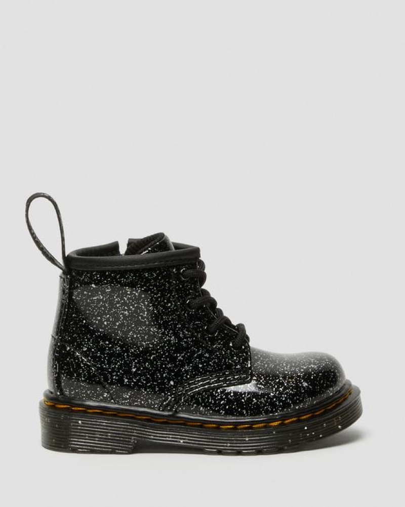 Dr Martens Infant 1460 Glitter Ankle Støvler Børn Sort | Danmark_Dr24898