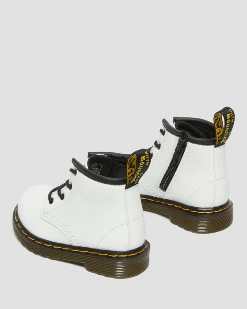 Dr Martens Infant 1460 Læder Blonder Up Støvler Børn Hvide | Danmark_Dr84535