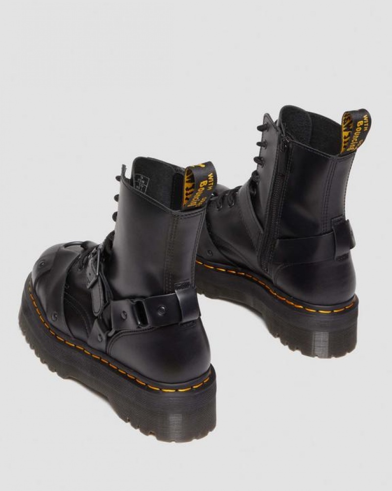 Dr Martens Jadon Boot Harness Læder Platform Sko Herre Sort | Danmark_Dr85158