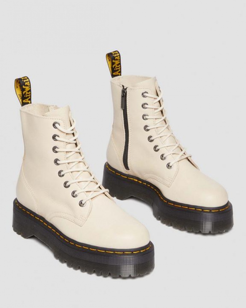 Dr Martens Jadon III Boot Pisa Læder Platform Sko Herre Beige | Danmark_Dr18585