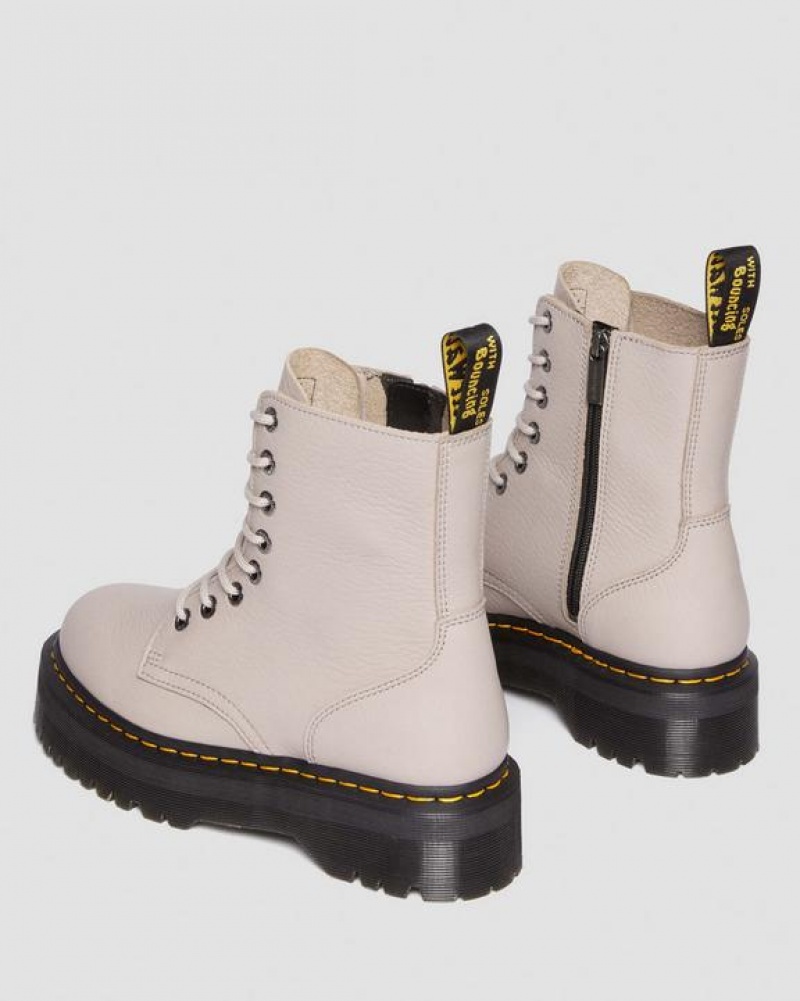 Dr Martens Jadon III Boot Pisa Læder Platform Sko Herre Grå Brune | Danmark_Dr76784