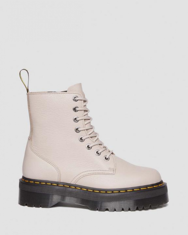 Dr Martens Jadon III Boot Pisa Læder Platform Sko Herre Grå Brune | Danmark_Dr76784