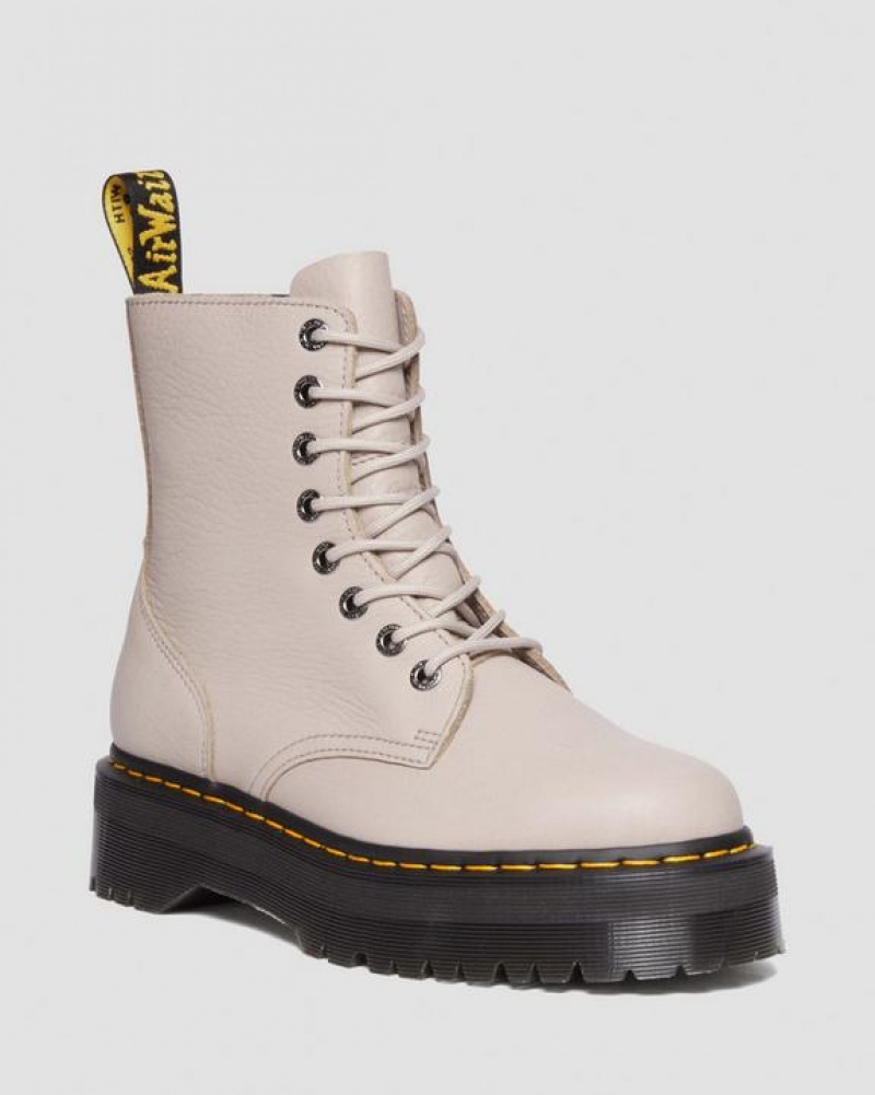 Dr Martens Jadon III Boot Pisa Læder Platform Sko Herre Grå Brune | Danmark_Dr76784