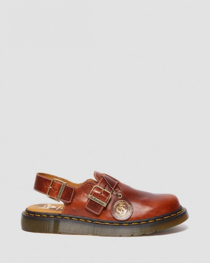 Dr Martens Jorge Made in England Classic Læder Slingback Mules Sko Dame Brune | Danmark_Dr51904