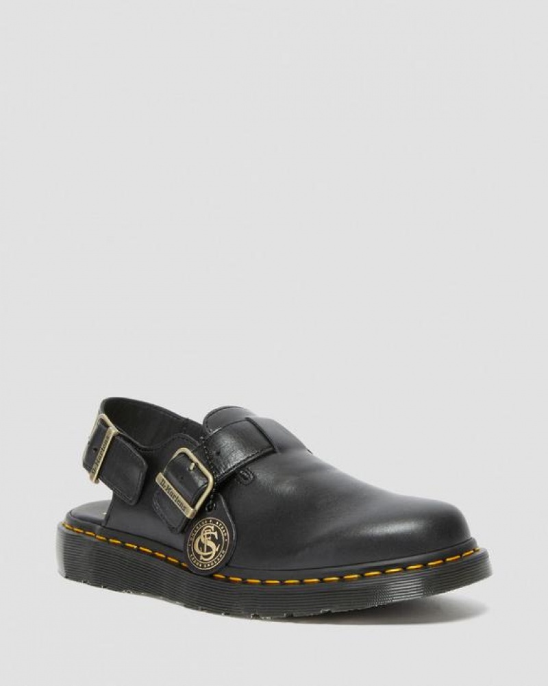 Dr Martens Jorge Made in England Læder Slingback Sandaler Herre Sort | Danmark_Dr77611