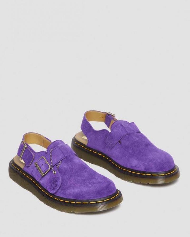 Dr Martens Jorge Made in England Ruskind Slingback Mules Sko Dame Lilla | Danmark_Dr71697