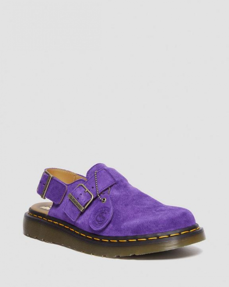 Dr Martens Jorge Made in England Ruskind Slingback Mules Sko Dame Lilla | Danmark_Dr71697