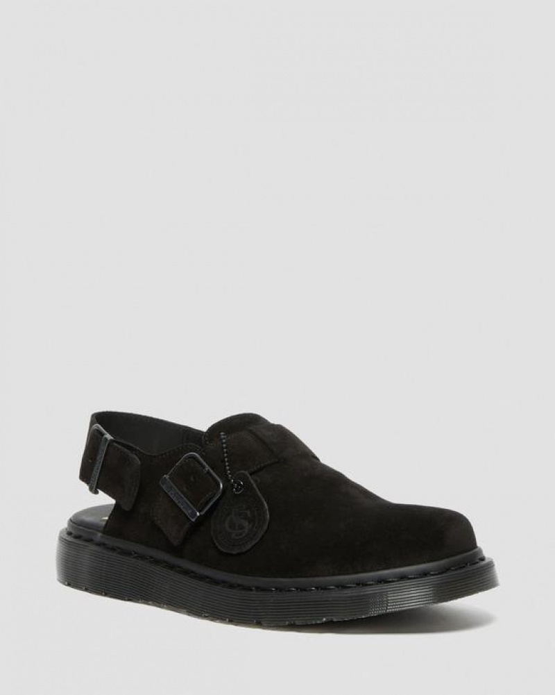 Dr Martens Jorge Made in England Ruskind Slingback Mules Sko Dame Sort | Danmark_Dr36449