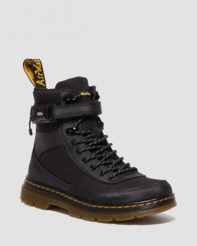 Dr Martens Junior Combs Tech Extra Tough Poly Casual Støvler Børn Sort | Danmark_Dr69721