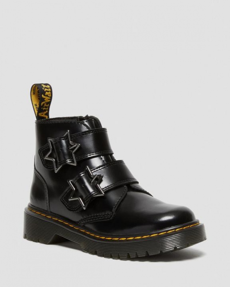 Dr Martens Junior Devon Bex Læder Ankle Støvler Børn Sort | Danmark_Dr67425