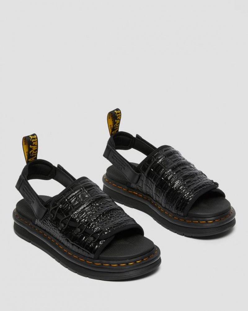 Dr Martens Mura Suicoke Croco Læder Sandaler Herre Sort | Danmark_Dr53662