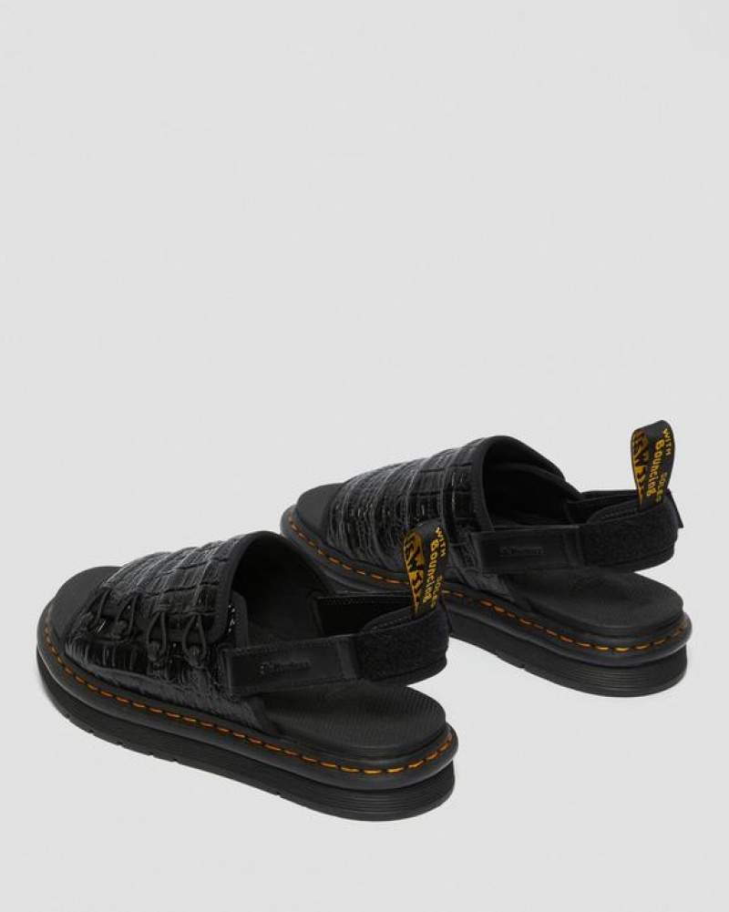 Dr Martens Mura Suicoke Croco Læder Sandaler Herre Sort | Danmark_Dr53662