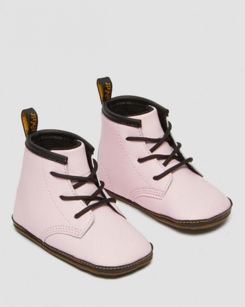 Dr Martens Newborn 1460 Auburn Læder Booties Støvler Børn Lyserød | Danmark_Dr95235