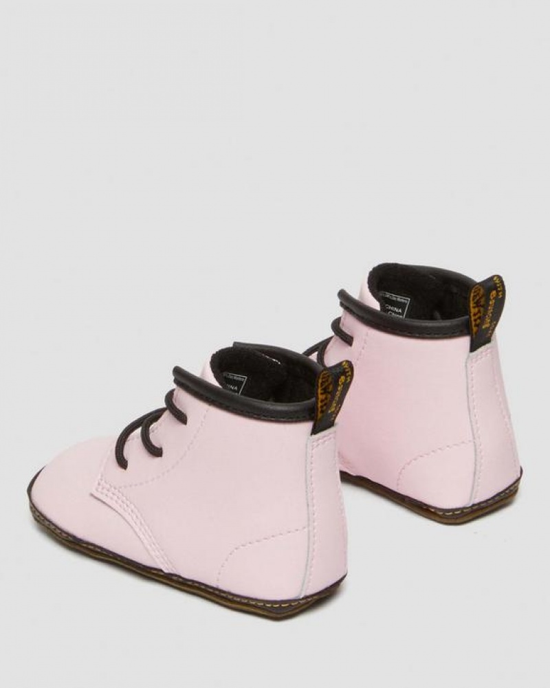 Dr Martens Newborn 1460 Auburn Læder Booties Støvler Børn Lyserød | Danmark_Dr95235