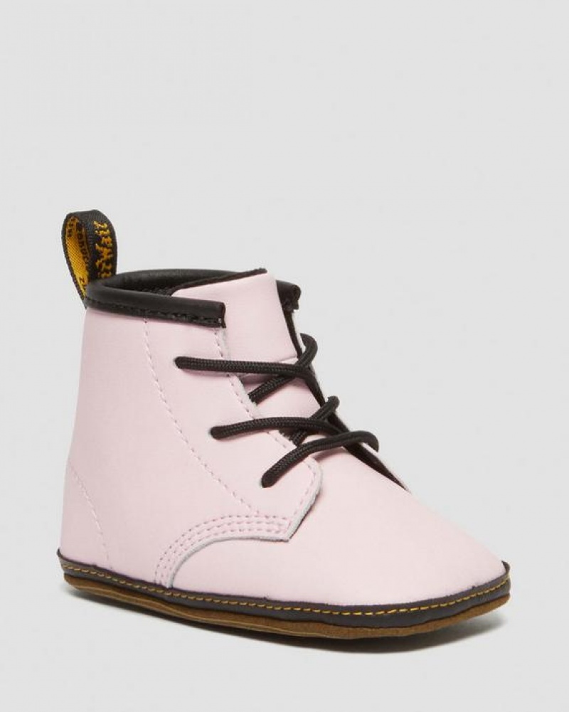 Dr Martens Newborn 1460 Auburn Læder Booties Støvler Børn Lyserød | Danmark_Dr95235