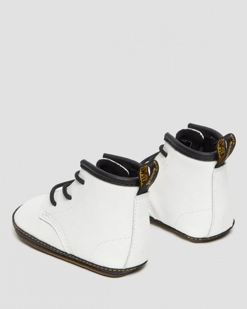 Dr Martens Newborn 1460 Auburn Læder Booties Støvler Børn Hvide | Danmark_Dr75506