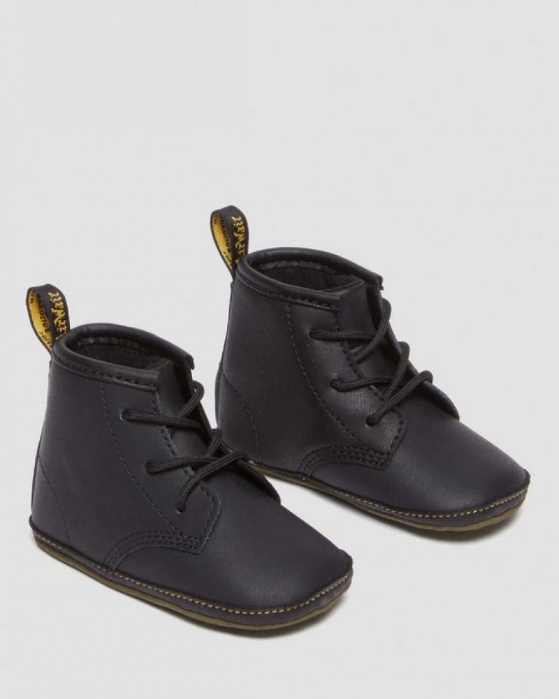 Dr Martens Newborn 1460 Auburn Læder Booties Støvler Børn Sort | Danmark_Dr40920