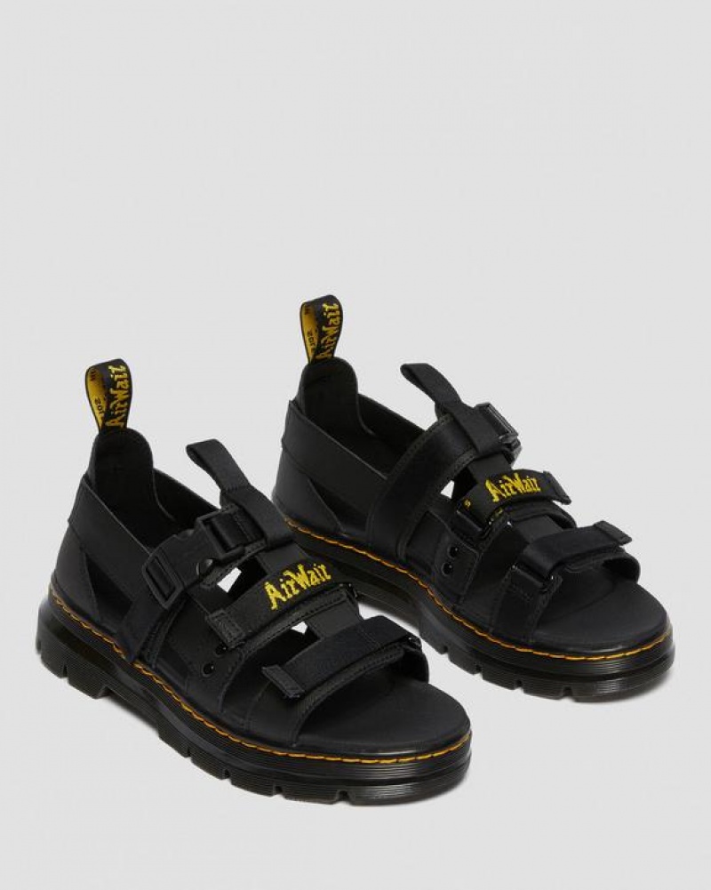 Dr Martens Pearson Webbing Sandaler Dame Sort | Danmark_Dr59853