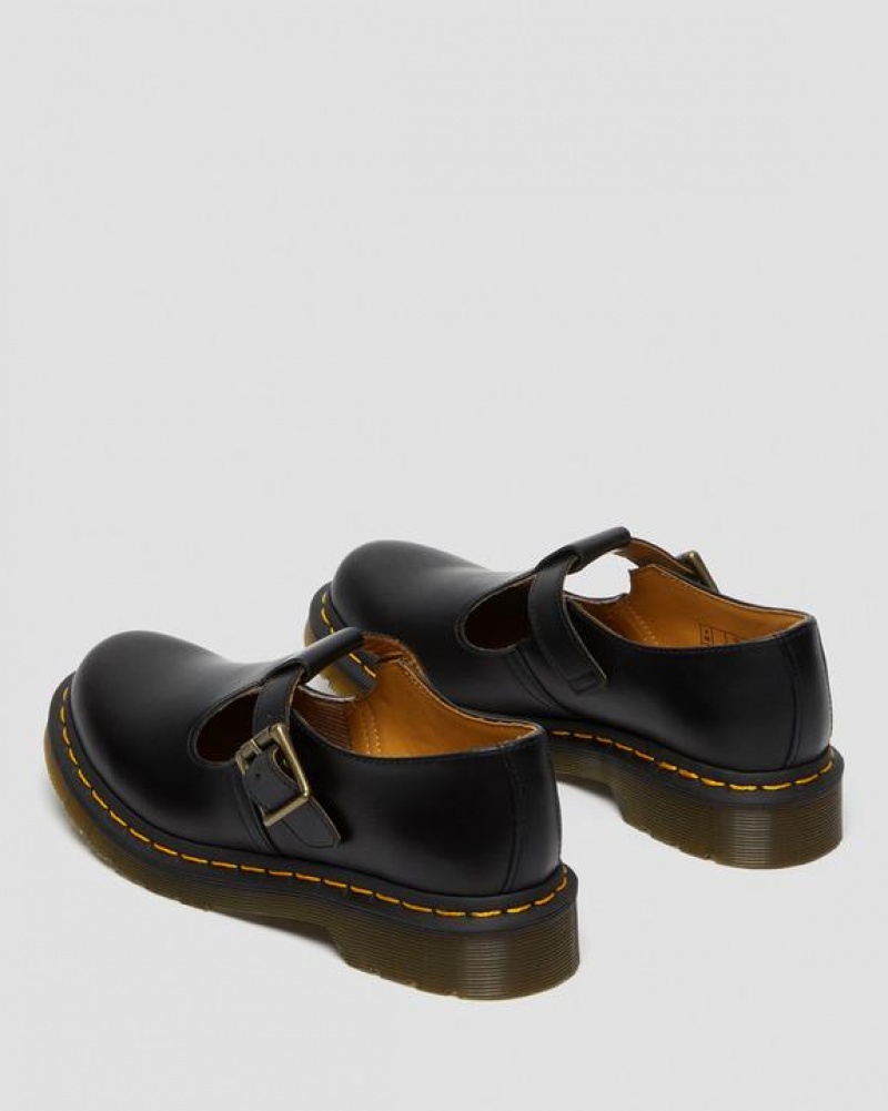 Dr Martens Polley Smooth Læder Mary Janes Sko Dame Sort | Danmark_Dr58329