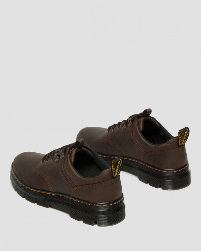 Dr Martens Reeder Crazy Horse Læder Utility Sko Dame Mørkebrune | Danmark_Dr35229