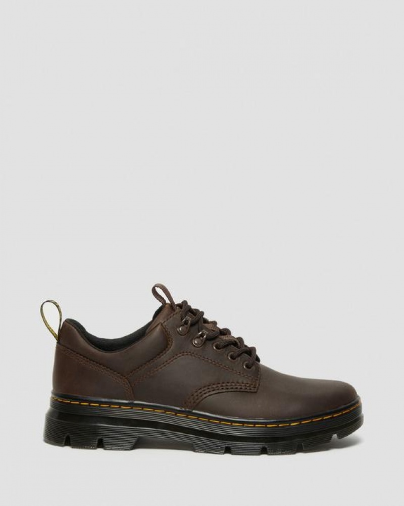 Dr Martens Reeder Crazy Horse Læder Utility Sko Dame Mørkebrune | Danmark_Dr35229