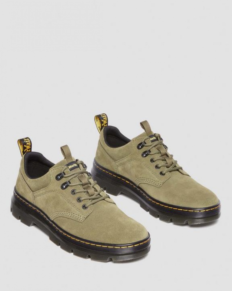 Dr Martens Reeder Ruskind Utility Sko Dame Olivengrøn | Danmark_Dr45020