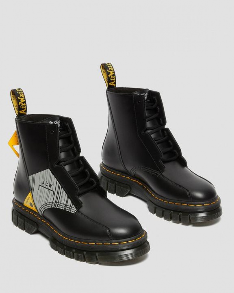 Dr Martens Rikard A-Cold-Wall* Læder Platform Sko Herre Sort | Danmark_Dr99958