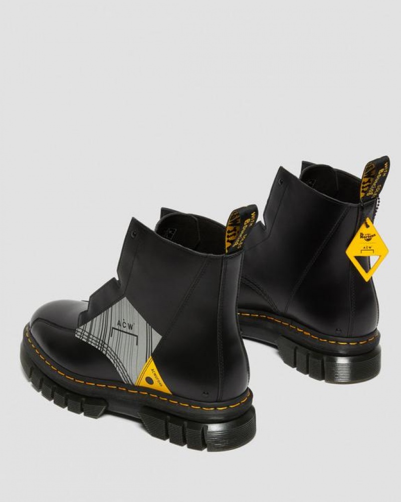 Dr Martens Rikard A-Cold-Wall* Læder Platform Sko Herre Sort | Danmark_Dr99958