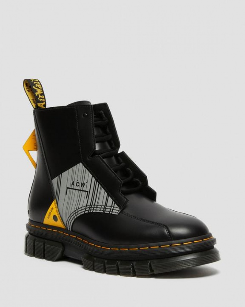 Dr Martens Rikard A-Cold-Wall* Læder Platform Sko Herre Sort | Danmark_Dr99958