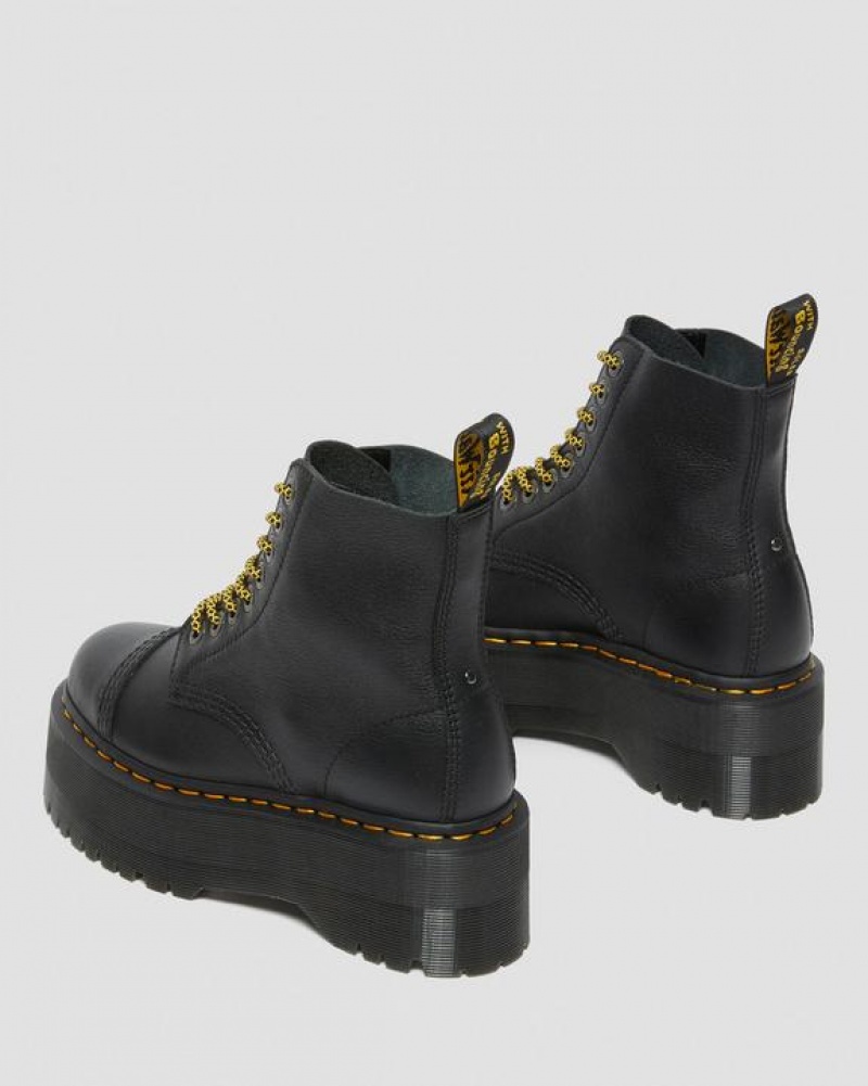 Dr Martens Sinclair Max Pisa Læder Platform Sko Dame Sort | Danmark_Dr59314