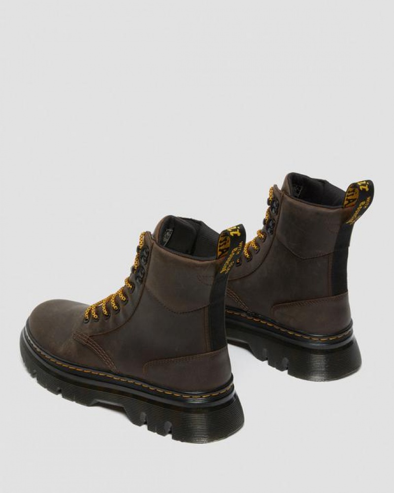 Dr Martens Tarik Crazy Horse Læder Utility Støvler Dame Mørkebrune | Danmark_Dr40260