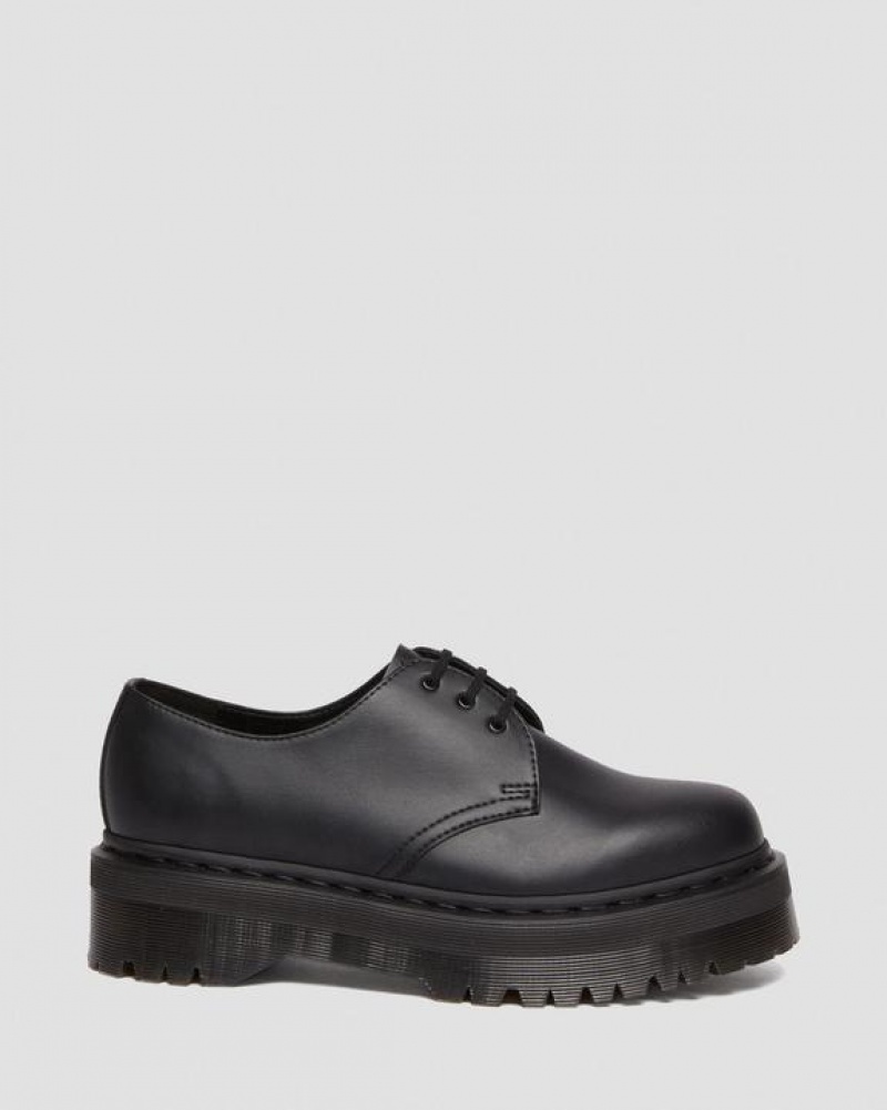 Dr Martens Veganske 1461 Mono Felix Platform Sko Dame Sort | Danmark_Dr63399