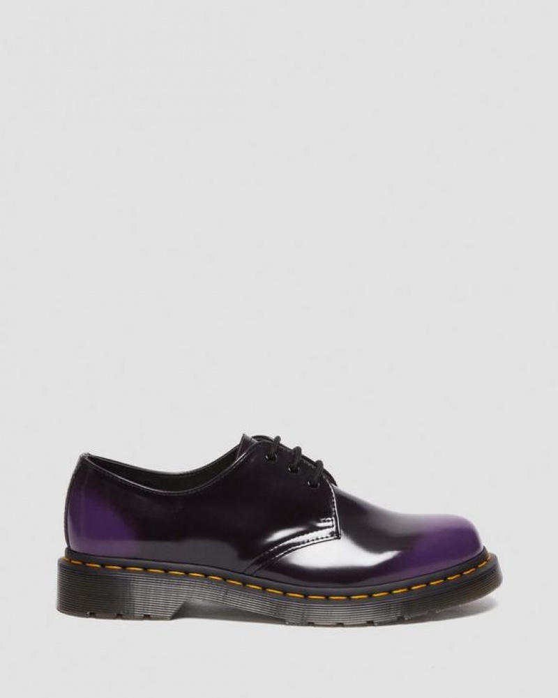 Dr Martens Veganske 1461 Oxford Sko Dame Sort Lilla | Danmark_Dr17014