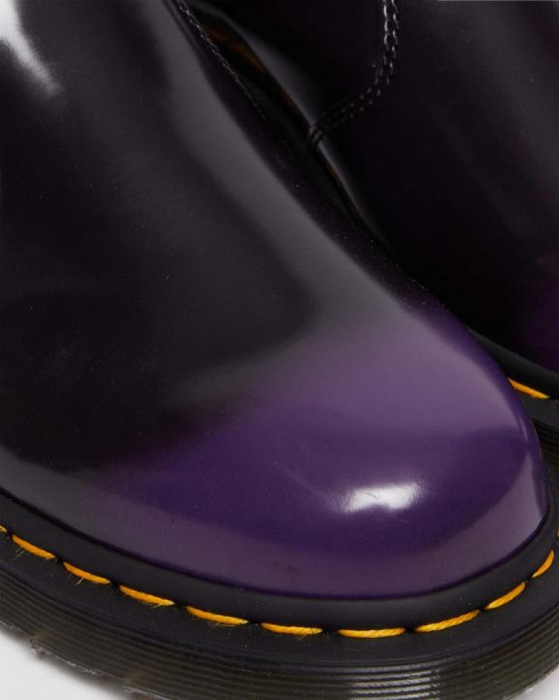 Dr Martens Veganske 2976 Chelsea Støvler Dame Sort Lilla | Danmark_Dr48166