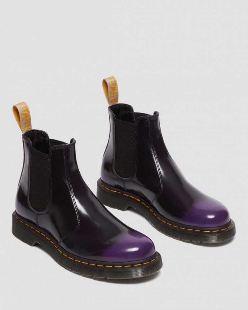 Dr Martens Veganske 2976 Chelsea Støvler Dame Sort Lilla | Danmark_Dr48166