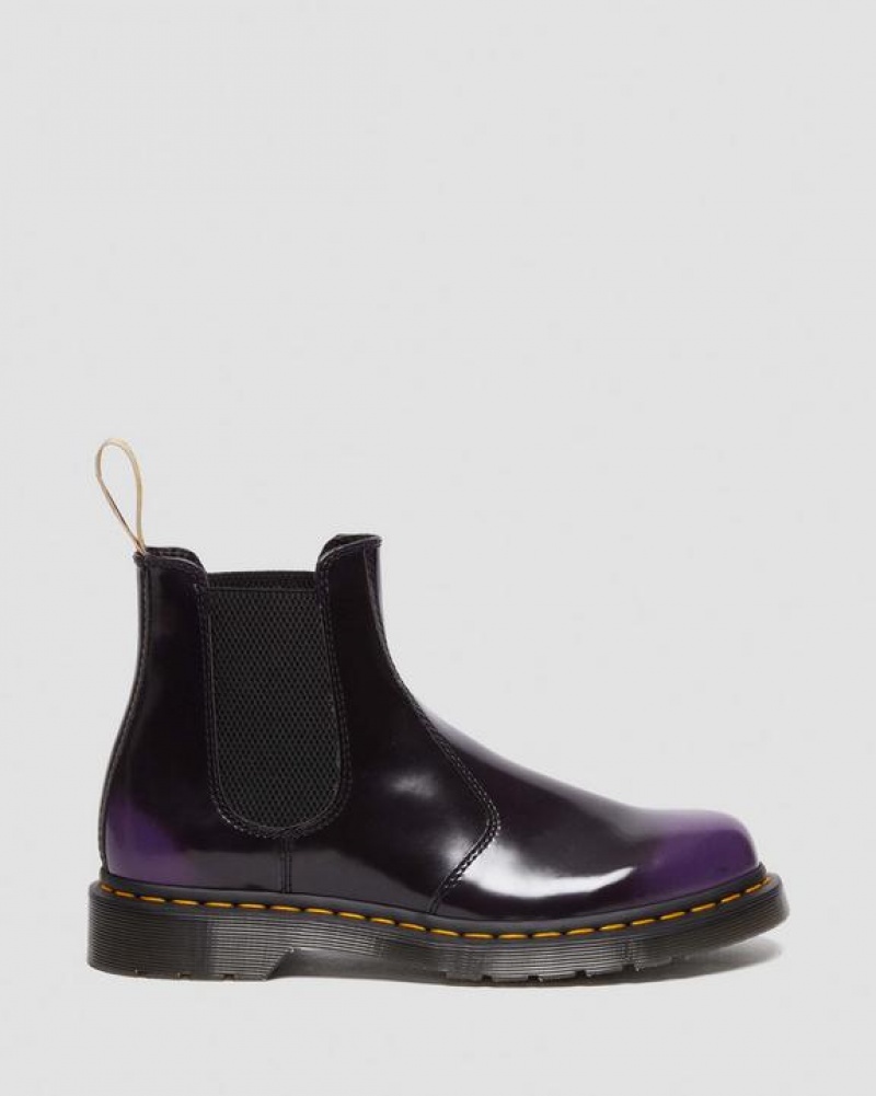 Dr Martens Veganske 2976 Chelsea Støvler Dame Sort Lilla | Danmark_Dr48166