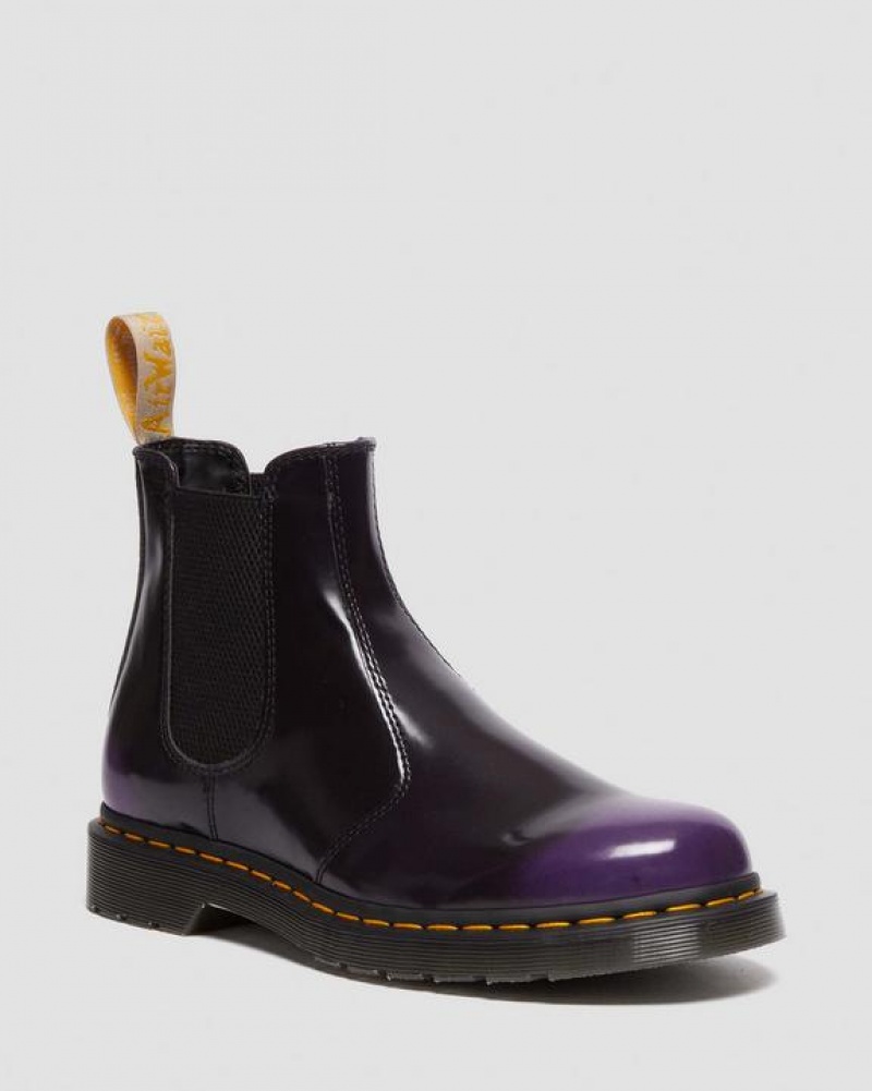 Dr Martens Veganske 2976 Chelsea Støvler Dame Sort Lilla | Danmark_Dr48166