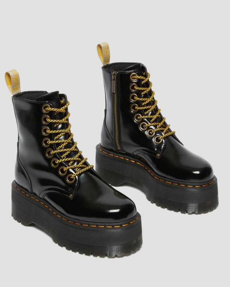 Dr Martens Veganske Jadon Boot Max Platforms Støvler Dame Sort | Danmark_Dr38222