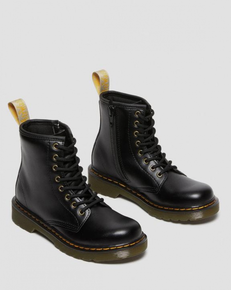 Dr Martens Veganske Junior 1460 Blonder Up Støvler Børn Sort | Danmark_Dr63757