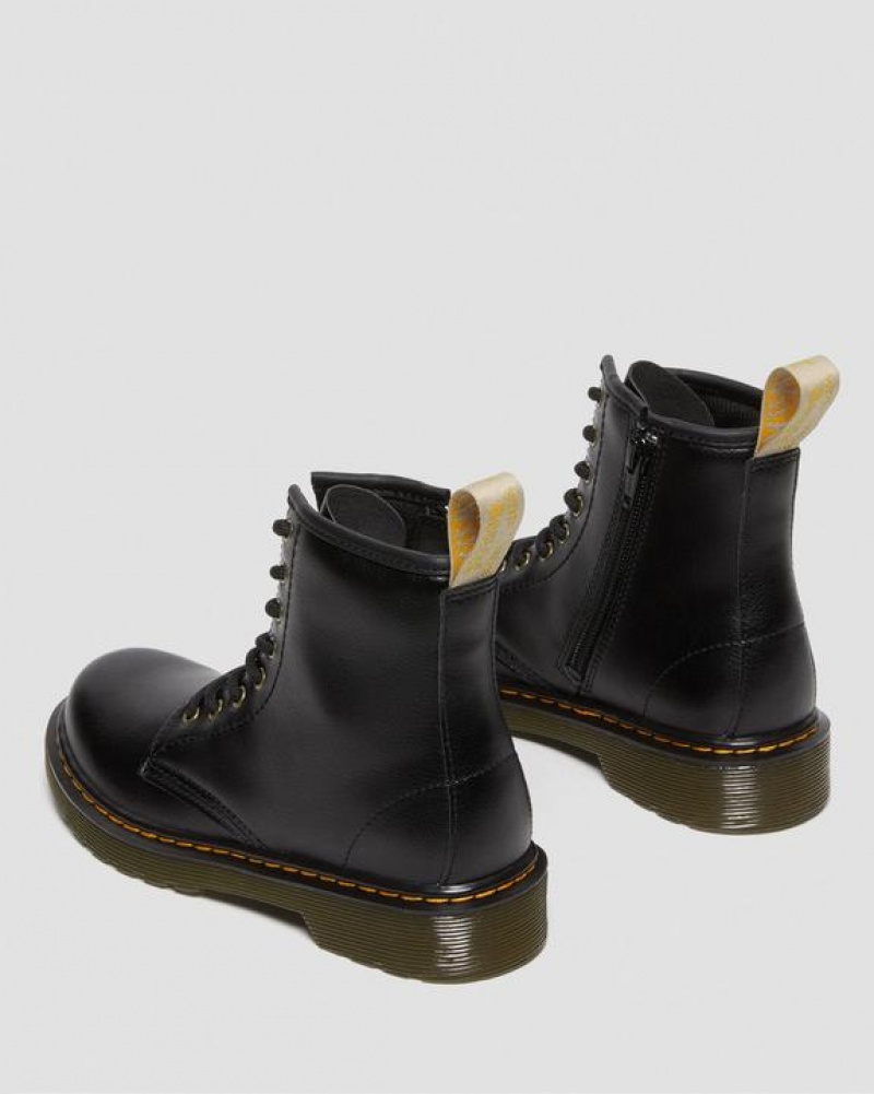 Dr Martens Veganske Junior 1460 Blonder Up Støvler Børn Sort | Danmark_Dr63757