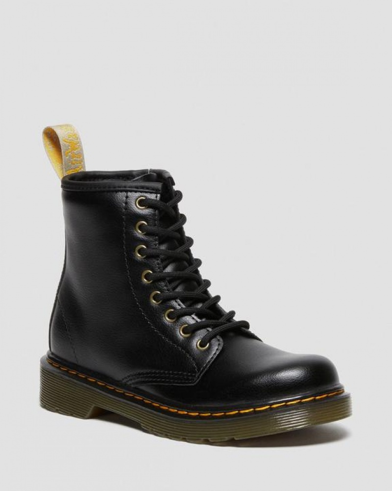 Dr Martens Veganske Junior 1460 Blonder Up Støvler Børn Sort | Danmark_Dr63757